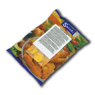 Uzkoda siera Gouda ripiņas, panējumā, RTB, sald., 6*1kg (~45-51gab*19-22g), Salud