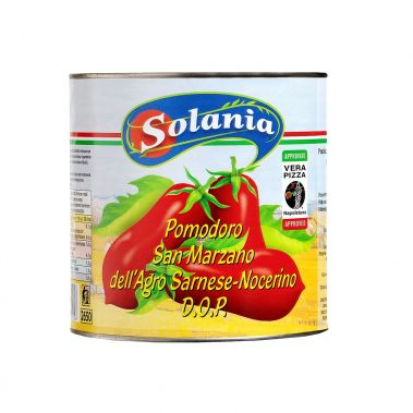 Tomāti, mizoti (San Marzano), veseli, savā sulā, 6*2.55kg (s.s. 1.660kg), Solania