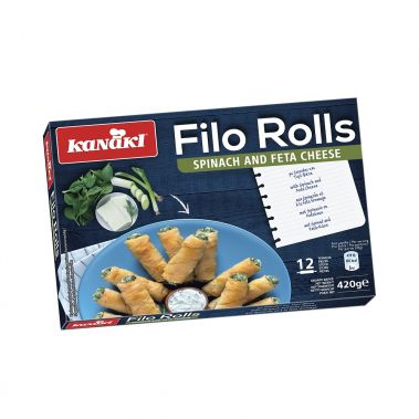 Rullīši Filo ar Feta sieru un spinātiem, RTB, sald., 12*420g, Kanaki