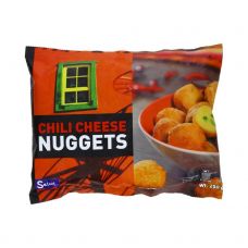 Uzkoda siera Nuggets ar Čedaras sieru un zaļiem pīpariem, panējumā, sald., 10*250g (~13gab*18-22g), Salud