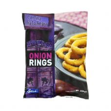 Onion rings, battered, frozen, IQF, 12*450g, Salud