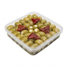 Olīvas zaļās pildītās ar sieru, 4*2.3kg (s.s. 1.4kg), Peperados